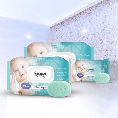 BLUE SOAP BABY WET WIPES (120PCS)