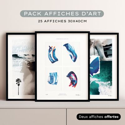 PACK 25 AFFICHES D'ART - 30x40cm