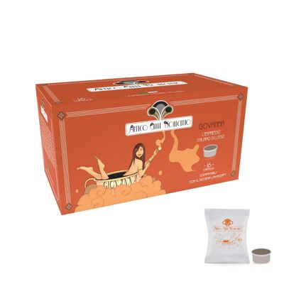 Schachtel mit 16 LAVAZZA Espresso Point-kompatiblen Kaffeekapseln - Giovanna Creamy Taste Blend - 104 Gr