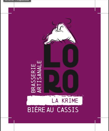 Bière artisanale Cassis Fruits Rouge  12*33cl -LA KRIME- 4,5% 3