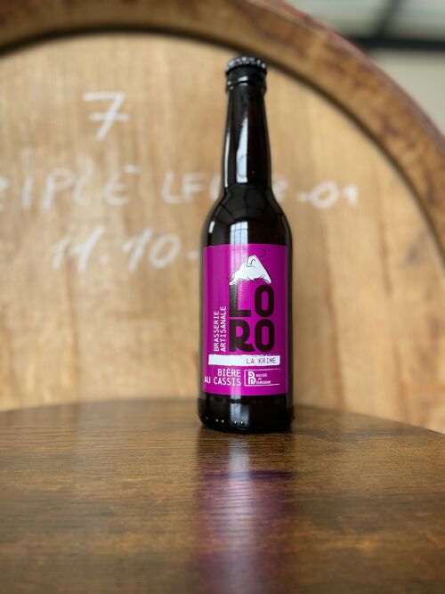 Bière artisanale ambrée au cassis de Bourgogne 12*33cl -LA KRIME- 4,5%