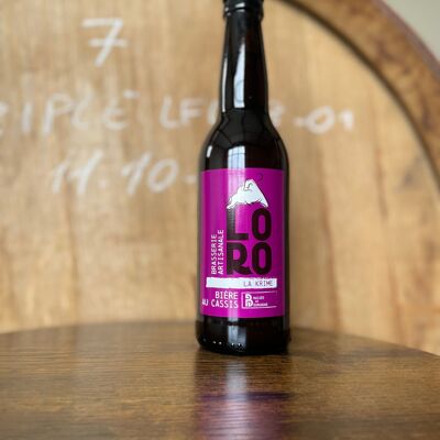 Bière artisanale ambrée au cassis de Bourgogne 12*33cl -LA KRIME- 4,5%