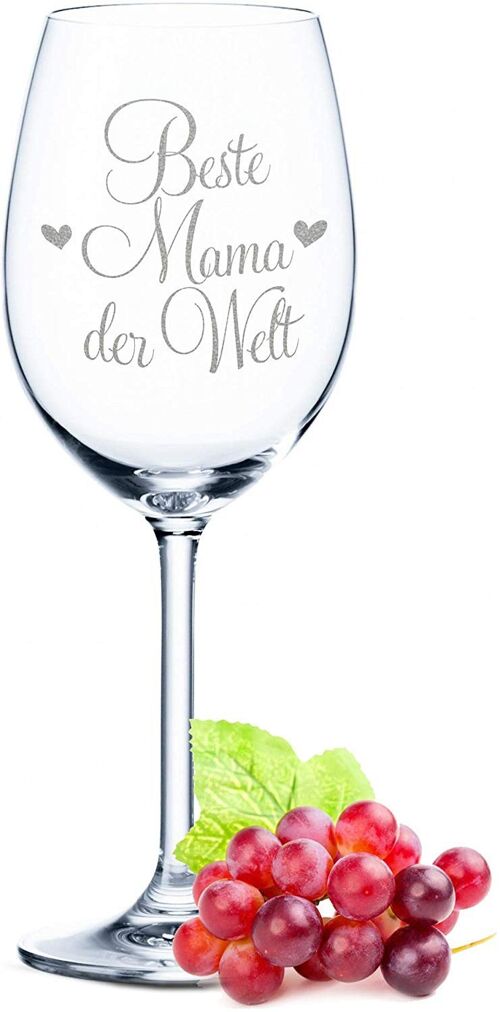 Leonardo Daily Weinglas mit Gravur - Beste Mama - 460 ml - Geeignet für Rotwein und Weißwein
