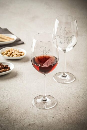Verre à vin gravé Leonardo Daily - Best Mom - 460 ml - Convient à la fois au vin rouge et au vin blanc 5