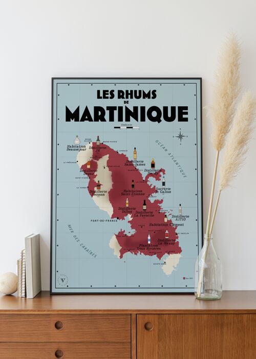 Carte des Rhums de Martinique - Idée cadeau pour amoureux du rhum