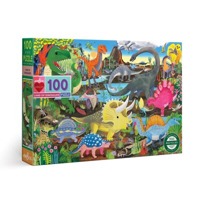 PUZZLE 100 AU PAYS DES DINOSAURES EEBOO