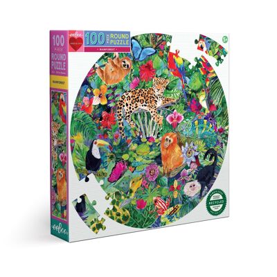 PUZZLE ROND 100 JUNGLE EEBOO