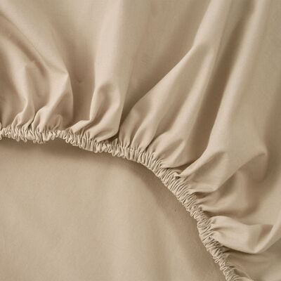 Organic cotton fitted sheet 200 thread count Cotton Beige