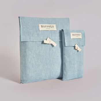 Drap-housse en lin Linen Agua 2