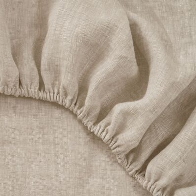 Drap housse Lin Beige