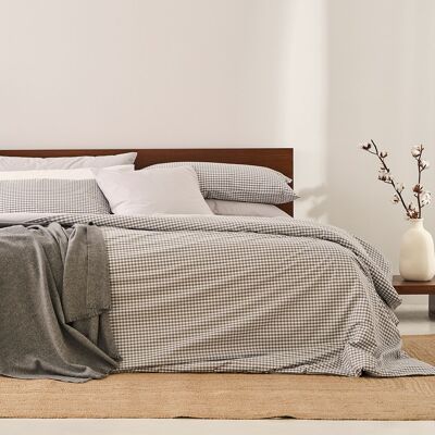 Cotton Duvet Cover 200 threads Aran Gray