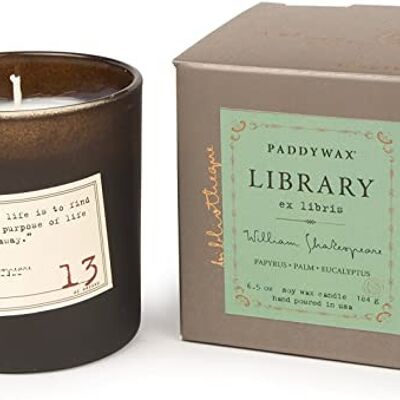 Biblioteca de velas aromáticas Paddywax - Shakespeare - Glass