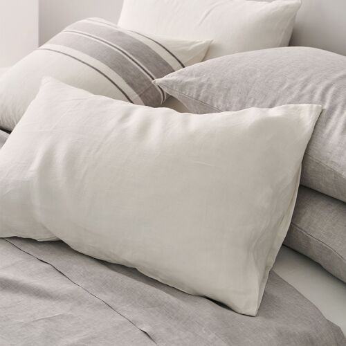 Fundas de almohada de lino  Linen Blanco