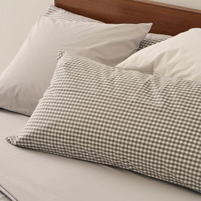 Fundas de almohada de algodón 200 hilos Aran Gris