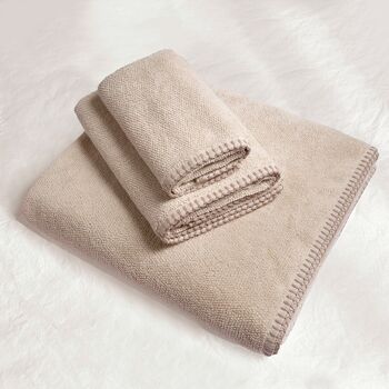 Serviette 100% coton 550g Stella Beige 2