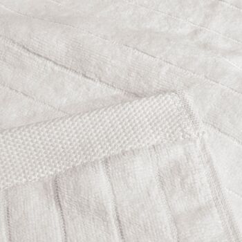 Serviette de spa en velours 100% coton Blanc 3