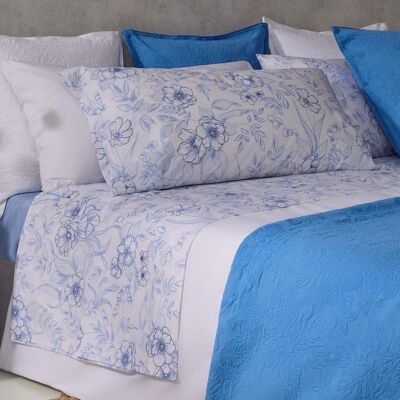 Set of cotton sheets 200 threads Siros Blue