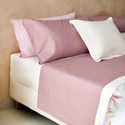 Bettwäsche-Set aus Baumwolle mit Fadendichte 200 Tilo Rosa