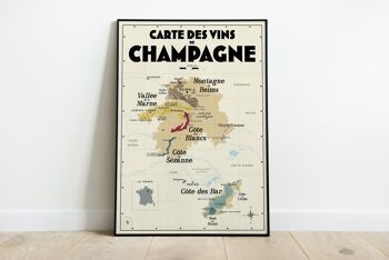 Carte des vins de Champagne - Idée cadeau pour amoureux du vin 3
