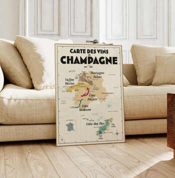 Carte des vins de Champagne - Idée cadeau pour amoureux du vin 2