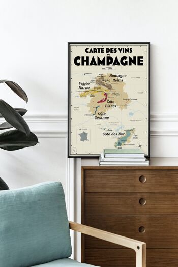 Carte des vins de Champagne - Idée cadeau pour amoureux du vin 4