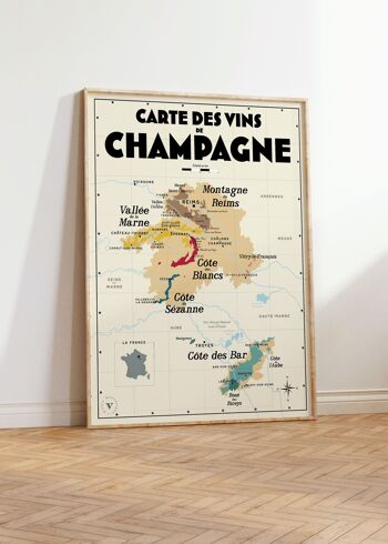 Carte des vins de Champagne - Idée cadeau pour amoureux du vin 5