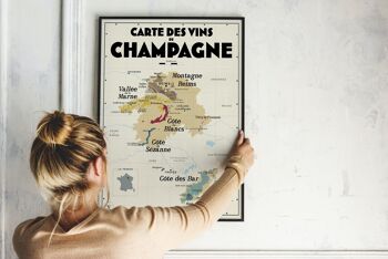 Carte des vins de Champagne - Idée cadeau pour amoureux du vin 6