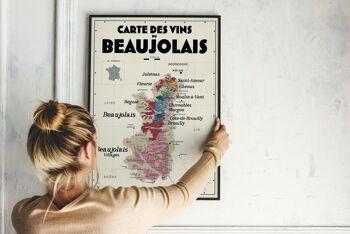 Carte des vins du Beaujolais - Idée cadeau pour amoureux du vin 4