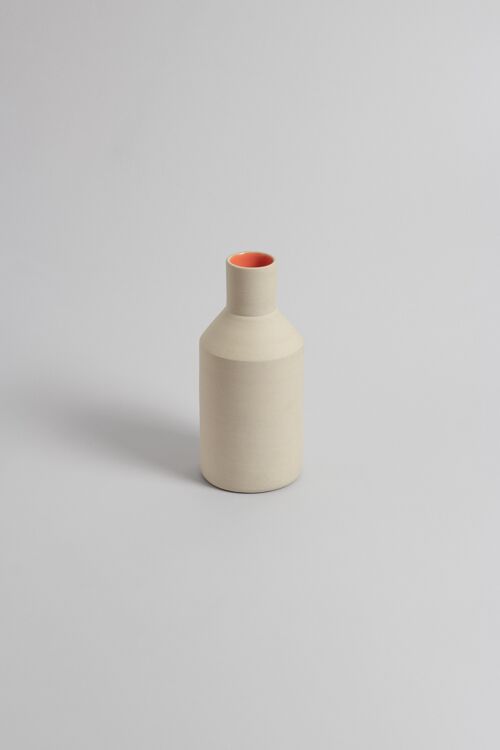 Natural Vase S orange - Handmade stoneware