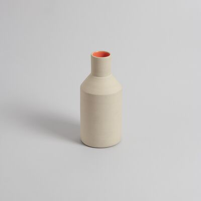 Natural Vase S orange - Handmade stoneware