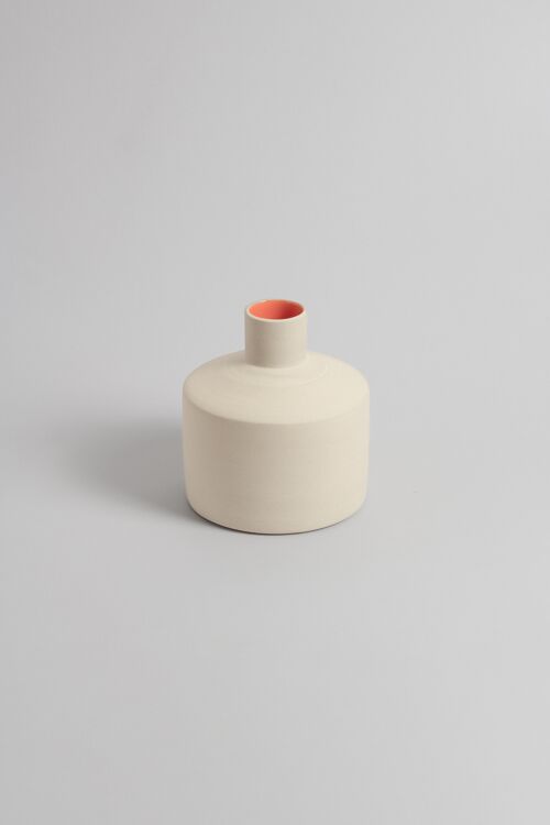 Natural Vase M orange - Handmade stoneware