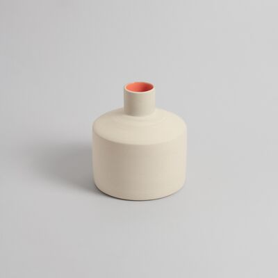 Natural Vase M orange - Handmade stoneware
