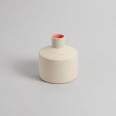 Vase naturel M orange - Grès artisanal