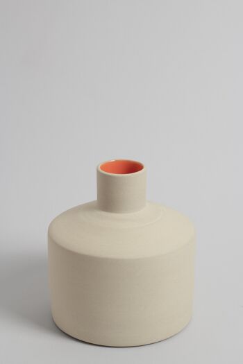 Vase naturel M orange - Grès artisanal 3