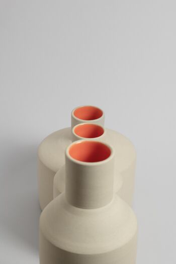 Vase naturel M orange - Grès artisanal 6