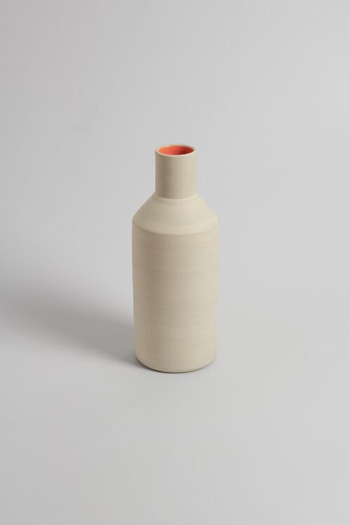 Natural Vase L orange - Handmade stoneware