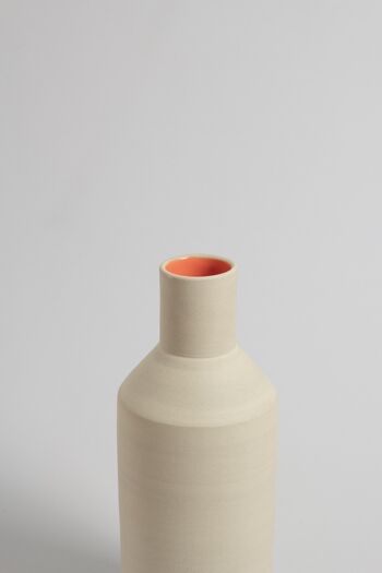 Vase Natural L orange - Grès artisanal 3