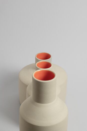 Vase Natural L orange - Grès artisanal 6