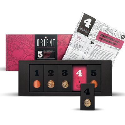 Coffret épices Orient - 5 épices et 5 recettes