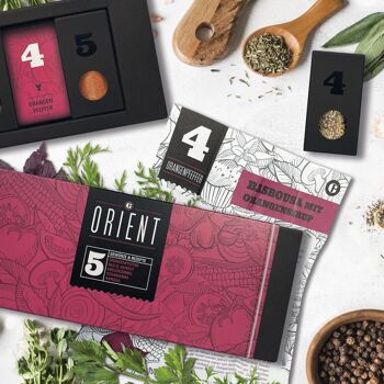 Coffret épices Orient - 5 épices et 5 recettes 4