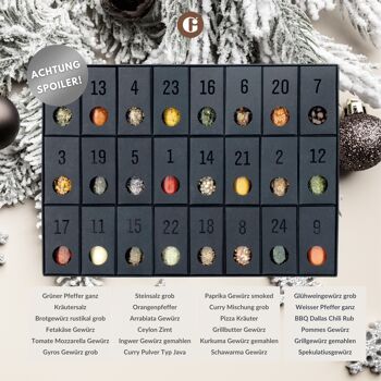 Coffret 24 épices avec 24 recettes insolites - calendrier de l'avent des épices 8