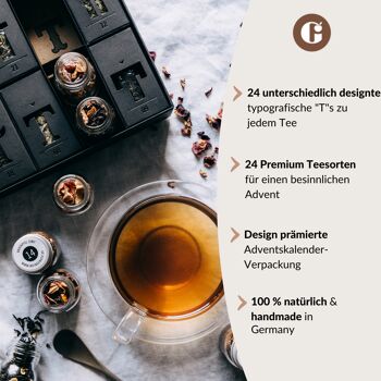 Coffret cadeau 24 thés - 24 types de thé différents du monde entier - calendrier de l'avent du thé 3