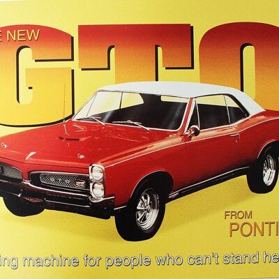 Plaque metal Pontiac GTO