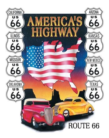 Plaque metal America's Highway