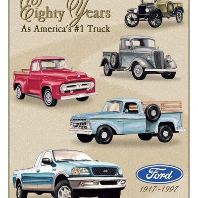 Plaque metal Ford Eighty Years