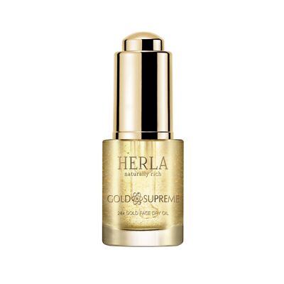 Moisturizing dry oil enriched with 24k pure GOLD particles - Face - 15 ml - GOLD SUPREME - HERLA