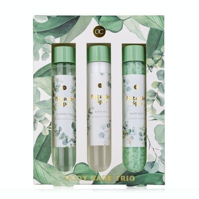 Set da bagno BOTANIC SPA in confezione regalo, con gel doccia, olio da bagno e sale da bagno