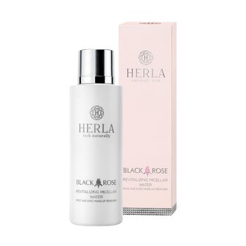 Eau micellaire démaquillante et revitalisante aux extraits de roses noires - Visage, yeux  lèvres - BLACK ROSE - HERLA 2