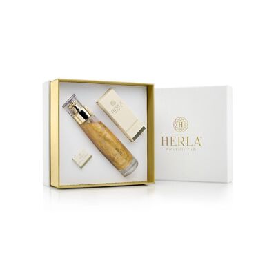 WEIHNACHTS-Geschenkbox für Gesichts- und Körpermassage - GOLD SUPREME - HERLA