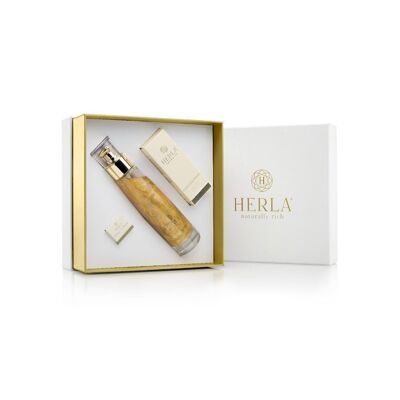 CHRISTMAS gift box dedicated to face and body massage - GOLD SUPREME - HERLA